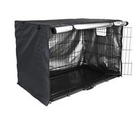 YNPQTDS Coperta per cani in filo, robusta copertura per canile per cani - Coperta per la privacy del canile a doppia porta | 42 pollici robusta cassa per cuccioli in tessuto oxford
