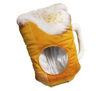 YNPQTDS Copricapo per boccale di birra, divertente cappello da birra, travestimento per cosplay, comodo e leggero, per feste a tema, Halloween, maschera, pub, Oktoberfest