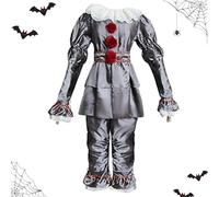 YNPQTDS Costumi Da Clown Cosplay,Abito da Clown Film Horror Famoso - Comodo per Halloween Carnevale Cosplay Maschera Fotografia Festa