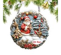 YNPQTDS Decorazione natalizia per interni - Decorazione natalizia in acrilico 2D infrangibile per interni ed esterni, soggiorno, sala da pranzo, cucina, corridoio, scale, giardino