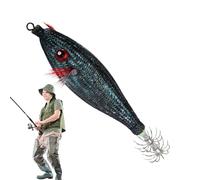 YNPQTDS Esca calamari per pesca in mare - Esca fluorescente per Seppe nel buio | Esche fluorescenti realistiche Sgombro per pescatori appassionati di pesca in mare