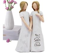 YNPQTDS Figurina My Sister My Friend, Forever Sisters Best Friends Statue, Friendship Forever Sisters Angel Statuina, Sister Best Friends Ornament, Best Friends Figures, Sorella Statua