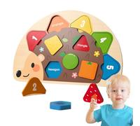 YNPQTDS Gioco di Ordinamento di Forme - Puzzle di Risveglio Riccio in Legno | Gioco Educativo Misto per Casa Scuola Famiglia E Viaggi