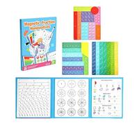 YNPQTDS Piastrelle Magnetiche Per Frazioni Educative, Giocattolo Educativo Matematico A Rompicapo Per Bambini, Set Magnetico Di Frazioni Per Apprendimento, Per Insegnamento in Classe, Scuola