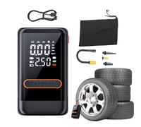 YNPQTDS Pompa d'aria senza fili per pneumatici, compressore d'aria per auto, pompa pneumatica elettrica con manometro, alimentazione di gonfiaggio per veicoli ad alte prestazioni per moto, auto, palla
