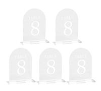 YNPQTDS Porta Carte in Acrilico,5 Supporti di presentazione per etichette ad arco,Supporto per nome di posizionamento del tavolo - per ricevimenti a buffet eventi professionali ristoranti