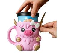 YNPQTDS protettiva per porta bicchiere di, design scozzese di Highland, porta bicchiere di ghiaccio, a prova di perdite, per gite, campeggio, feste, serate cinema, pic-nic amici