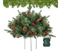 YNPQTDS Riempitrice per giardiniere di Natale, albero di Natale artificiale illuminato con supporto a tre, decorazione domestica per giardino massiccio di fiori vetrine negozio