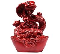 YNPQTDS Statua dell'anno del serpente, statuetta di serpente di Capodanno cinese - statuetta di serpente tradizionale in legno - decorazioni di Capodanno cinese di buon significato per la sala