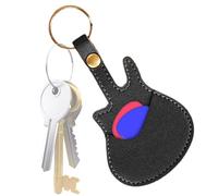 YNPQTDS Tornari del supporto per chitarra, custodia per chitarra - Porta di chitarra in pelle con portachiavi - Plectrum resistenti all'usura portatile Picco in pelle per la manutenzione dello