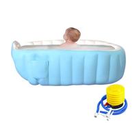 YNPQTDS Vasca da bagno gonfiabile per | Vasca da bagno per bambini con pompa a piedi - Bacino portatile antiscivolo per 2 anni in più