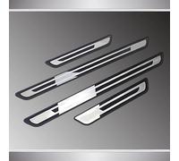 YNQP 4 Pezzi Auto Acciaio Inox Battitacco Piastre di Protezione, per BMW 2 Series Active Tourer (U06) 2021-2024 Accessori di Stile,A