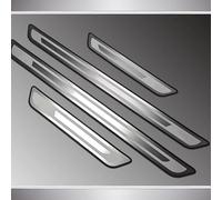 YNQP 4 Pezzi Auto Acciaio Inox Battitacco Piastre di Protezione, per Kia Picanto III 2023 2024 2025 Accessori di Stile,B