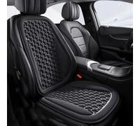 YNQP Coprisedile Auto Estivo 3D Traspirante in Seta di Ghiaccio Cuscino per Sedile, per Jeep Compass 2000-2025 Accessori Auto,Black-Front SetX1