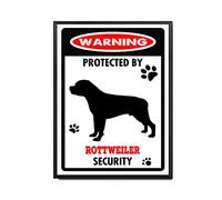 YNRBGDFR Targa in metallo con scritta in lingua inglese "Rottweiler" (lingua italiana non garantita), cartello di avvertimento per cani in alluminio, decorazione da parete per esterni, decorazione per