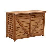 YNSHOP Armadietto per Attrezzi da Esterno Scatola Portaoggetti da Giardino Armadietto in Legno per Balcone Scatola in Legno Ventilata E Antipioggia (Color : Wood Color, Size : 94x42x67cm)
