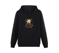 YNW Unisex Sweatshirt LED Logo Zeppelin Stairway To Heaven Hooded with Drawstring Pockets Black M