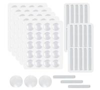 YNYCIPZ Feltrini per gambe di mobili,Gambe per mobili,Paraurti protettivo, cuscinetto in gomma non adesivo per controllare il movimento del piano in vetro (60 articoli)