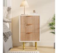 YNYHTER Comodini per camera da letto, confezione da 2, comodi 3 cassetti, comodino, set di 2 65 x 40 x 40 cm, comodini, salotto con cassetti, mobile in legno, cassettiera per soggiorno (M 2 pezzi)