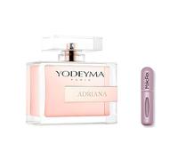 Yo.dey.ma Adriana profumo donna Offerta Eau de Parfum Donna 100 ml, Profumo Vaniglia con Note di Ribes e Pesca + Makorex Spruzzino Nebulizzatore Porta Profumo da Viaggio 5 ml Rosa, Profumi Donna.