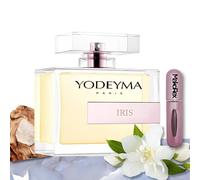 Yo.dey.ma Iris Eau de Parfum da 100 ml - Idea Regalo Donna Sensuale e Duratura - Profumo Donna Offerta Include MakoRex Spruzzino Nebulizzatore Portaprofumo da Viaggio Ricaricabile da 5 ml Rosa