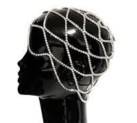YO-HAPPY Cava Strass Maglia Copricapo Testa di Nozze Catena Monili Delle Donne di Cristallo di Lusso Fascia Testa Cap