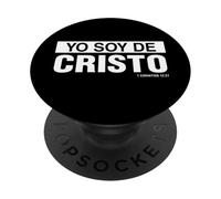 Yo soy de Cristo, Jesus Bible Verse Religious Christian PopSockets PopGrip Adesivo