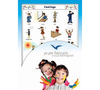 Yo-Yee - Feelings And Emotions Flash Cards - Schede Illustrate con Gioco del Bingo dedicato in Inglese - per favorire l’apprendimento Linguistico nelle Scuole Materne, nelle Scuole e nella Logopedia