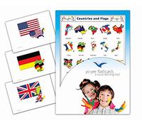 Yo-Yee Flashcards - Schede illustrate in Inglese - Countries And Flags - Amplia Giocando Il vocabolario di Base, la sintassi e la Grammatica
