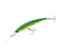 Yo-Zuri - Esca Artificiale snodata a Forma di alborella in Cristallo Effetto 3D per Immersioni in acque Profonde, 13,3 cm, Verde (Hot Tiger)
