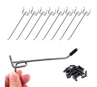 Yoaeyok 20 Pezzi Ganci per Pannelli Forato, Ganci Perforati per Pegboard in Metallo Portautensili da Parete Organizzazione per Garage, Casa o Scaffali Negozi, Distanza tra i fori: 3,2 cm