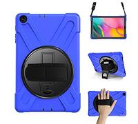Yoagoal Case per Galaxy Tab A 10.1 2019 Cover Kids Protettiva Antiurtocon 360° Girevole Supporto, Tracolla a Mano e Tracolla Bambini Custodia per Samsung Galaxy Tab A 10.1 2019 T510 T515, Blu