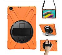Yoagoal Case per Galaxy Tab S5E Cover Kids Protettiva Antiurto Supporto 360° Girevole con Supporto, Tracolla a Mano e Tracolla Bambini Custodia per Samsung Galaxy Tab S5E 10.5 T720 T725, Arancia