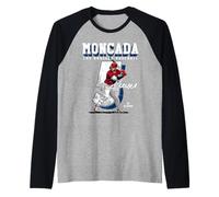 Yoan Moncada | Giocatori di Baseball di Los Angeles A | MLBYMO204M Maglia con Maniche Raglan