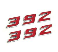 Yoaoo, 2 stemmi OEM rosso 392 in lega con logo 3D per Dodge Hemi Challenger Chrysle 300c (rosso)
