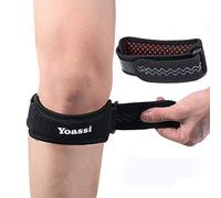Yoassi 2PCS Tutore Ginocchio Cinturino Ortopedico Sottorotuleo Ginocchiera Fascia Regolabile Supporto per Rotula in Silicone, Tutore Tendine Rotuleo per Baseball Pallavolo Tennis Jogging