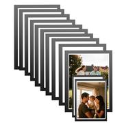 Yoaugar - Set di 12 cornici magnetiche, formato A4 e A5, con bordo nero, ad alta trasparenza, autoadesive con chiusura magnetica, per menù, pubblicità