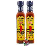 Yoaxia® - Set di 2 bambole in legno, 2 x 140 ml, salsa al peperoncino piccante + piccola custodia portafortuna