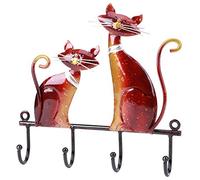 Yobadam Gancio da Parete per Gatti per Ingresso | Appendiabiti in ferro vintage, arredamento rustico per il bagno della camera da letto, montato a parete