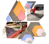 Yobadam Righelli Acrilici per Cucito e Quilting, 5,5 Pollici, Set da 4 | Modelli patchwork antiscivolo a 45 e 60 gradi, margine di cucitura di 1/4 di pollice, scala metrica, segni in bianco e