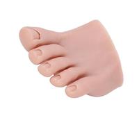 Yobadam Yobadam Piede per Allenamento in Silicone per Nail Art, Manichino Mezzo Piede per Pratica di Pedicure, Modello di Salone di Bellezza di Colore della Pelle Scura con Design Flessibile, Ideale