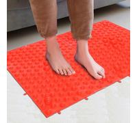YOBEYI 2 tappetini per massaggio ai piedi, per digitopressione, riflessologia del piede, tappetino da massaggio, tappetino da yoga, tappetino antiscivolo per gioco all'aperto (rosso)