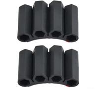 YobiLife Fondina magnetica flessibile per punte da trapano in ABS infrangibile, per avvitatore a percussione, contiene 4 punte esagonali da 1/4 di pollice, colore nero (2 pezzi)