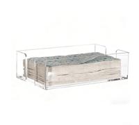 YobiLife Funzionale ed elegante 9 5 pollici acrilico trasparente portatovaglioli con base antiscivolo in silicone per riporre tovaglioli organizzati a casa, ufficio o eventi