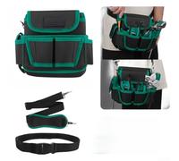 YobiLife Marsupio per attrezzi da elettricista, tasche multiple con gancio rapido, Oxford 600D, resistente all'usura e impermeabile, per uso in officina, spalla e vita (C)