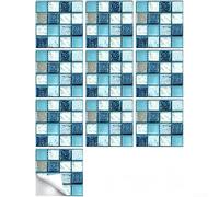 YobiLife Piastrelle adesive in vinile con motivo mediterraneo in rilievo 3D, autoadesive, impermeabili, facili da riposizionare, per bagno, cucina, paraschizzi, soggiorno, parete, pavimento, tre