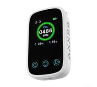 YobiLife Rilevatore di CO2 con misuratore di temperatura e umidità, monitor compatto della qualità dell'aria con tecnologia NDIR, monitor portatile del gas per casa/ufficio