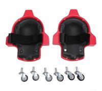 YobiLife Rotelle girevoli a 360° in ABS antiscivolo, per riparazione auto, piastrelle, muratura, giardinaggio e manutenzione della casa, colore: rosso