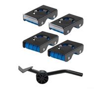 YobiLife Sollevatore per mobili con ruote, resistente, con cuscinetti antiscivolo per elettrodomestici, armadi e altri mobili di grandi dimensioni (nero)