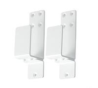 YobiLife Staffa per porta, supporto in acciaio resistente per legno 2 x 4, supporto per barra di sicurezza per casa garage (bianco)